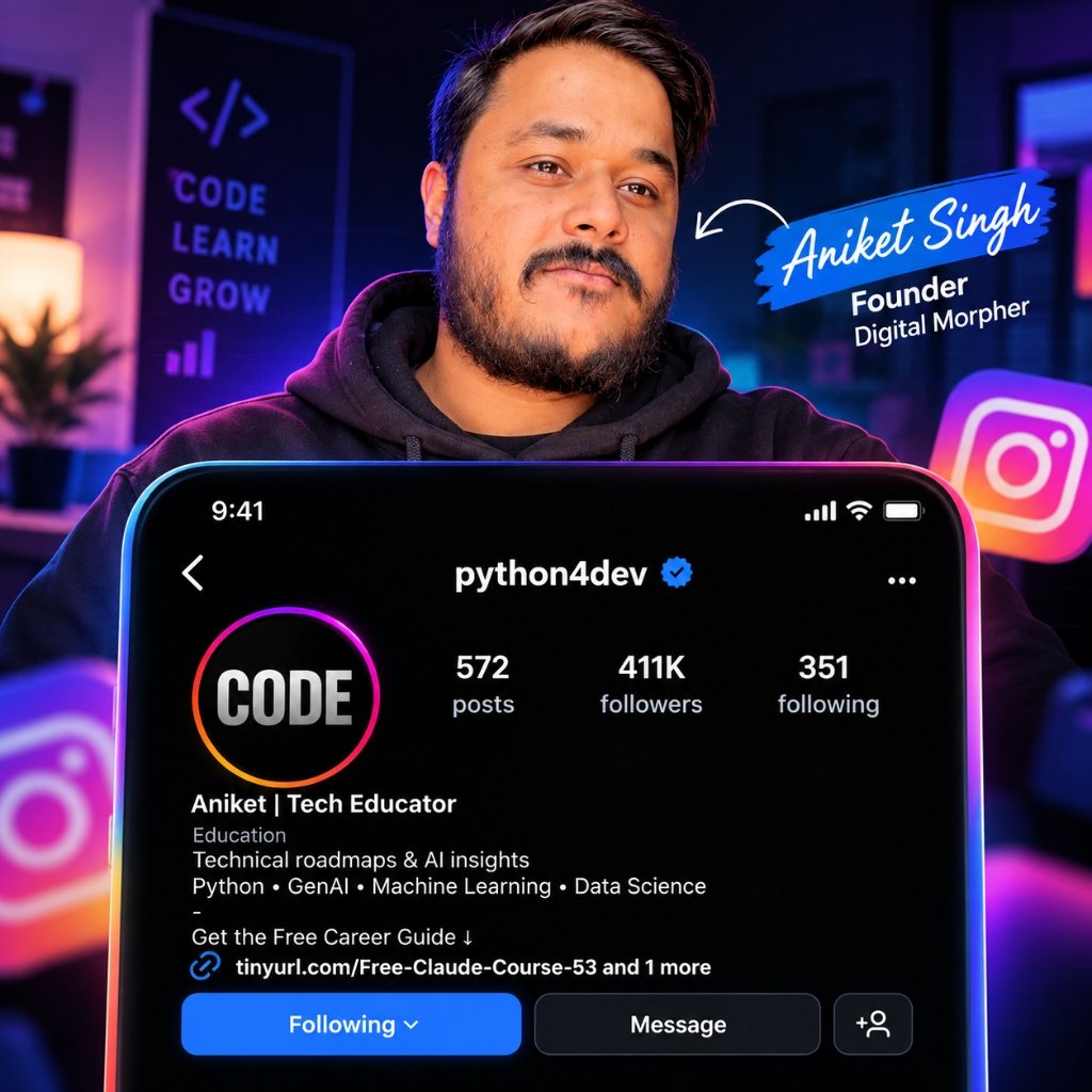 Aniket Singh - Founder of Digital Morpher and Creator of Python4Dev